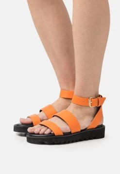 Sandalias Con Plataforma - Orange