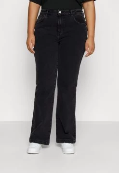 Young Washed Clean Kick Flare- Vaqueros Bootcut - Black Denim