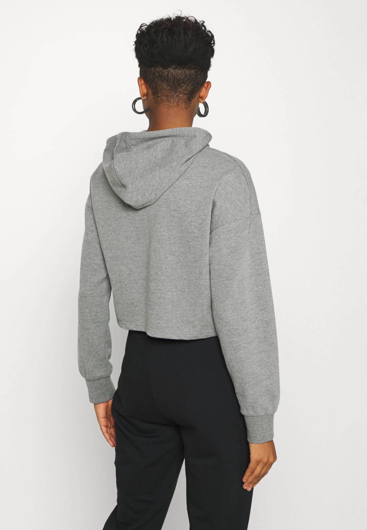 Even&Odd Basic - Cropped Oversized Hoodie - Jersey Con Capucha - Mottled Grey 3 Even&Odd Basic - Cropped Oversized Hoodie - Jersey Con Capucha - Mottled Grey - Imagen 3