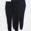 2Er Pack - Slim Fit Joggers - Pantalones Deportivos - Black/Blue