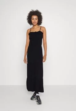 Even&Odd Maxi Dress Tiered Skirt- Vestido Largo - Black