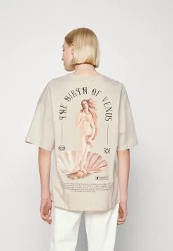 Even&Odd Liz Venus Back Print - Camiseta Estampada - Beige