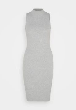 Even&Odd Perkin Neck Midi Bodycon Dress - Vestido Ligero - Mottled Grey -Estilo Urbano Ventas 538a1b63ec5943d999716bc9f9aa22b9