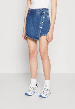 Even&Odd Minifalda - Blue Denim