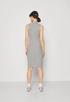 Even&Odd Perkin Neck Midi Bodycon Dress - Vestido Ligero - Mottled Grey -Estilo Urbano Ventas 722f8e18a2ea4ccab830b54ec7cf0336