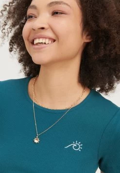 Even&Odd Camiseta Básica - Teal -Estilo Urbano Ventas 898940690c9344c6aa1fb7a98a620c69