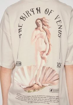 Even&Odd Liz Venus Back Print - Camiseta Estampada - Beige -Estilo Urbano Ventas 94401fdfe19740c68372047c138e0099