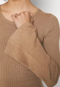 Even&Odd Knit Loose Fit Flared Sleeves Dress - Vestido De Punto - Camel -Estilo Urbano Ventas 985c9311c81247d590fd7ae7363ae86a