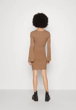 Even&Odd Knit Loose Fit Flared Sleeves Dress - Vestido De Punto - Camel -Estilo Urbano Ventas a23ed7db08e747158081f9e23ee8b51d