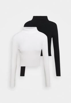 Even&Odd Cropped Turtle Neck 2 Pack - Jersey De Punto - Black/ White -Estilo Urbano Ventas ab80f7e617654e94a6ec0dc086796d5b