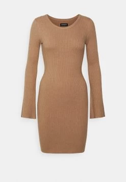 Even&Odd Knit Loose Fit Flared Sleeves Dress - Vestido De Punto - Camel -Estilo Urbano Ventas ae7acf3e8a0d4e8cb7a2aa4bf1ce1789
