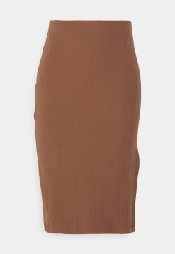 Pencil Skirt With Slit - Falda De Tubo - Brown -Estilo Urbano Ventas b010ed6b7d824afa9eca1882c1640a84