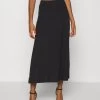 Even&Odd Basic Maxi Skirt - Falda Acampanada - Black