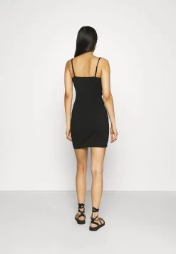 Even&Odd Scallop Edge Mini Strap Dress - Vestido De Tubo - Black -Estilo Urbano Ventas bf822438a7a940dca328cc71dabf3e88