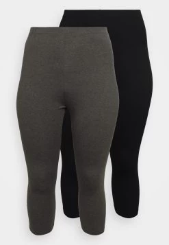 2 Pack - Leggings - Black/Mottled Dark Grey -Estilo Urbano Ventas c1a521f524284f35b0111791dd8a5746