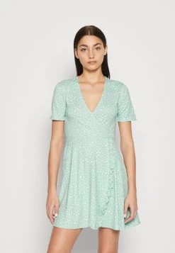 Even&Odd Vestido Ligero - Green/White