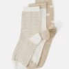 Even&Odd 3 Pack - Calcetines - Beige/White