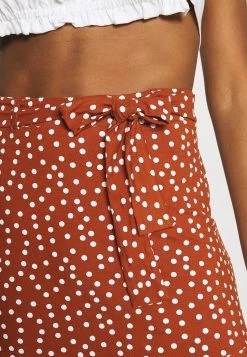 Even&Odd Mini Skirt With Volant - Falda Acampanada - Brown/White -Estilo Urbano Ventas fc0ba9c0fdf045d2bcc21aaeb0b2a1bb