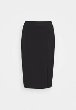 Even&Odd Basic - Midi Skirt With Slit - Falda De Tubo - Black -Estilo Urbano Ventas fe0a541acbea4c499c73f8c628cdb7bc
